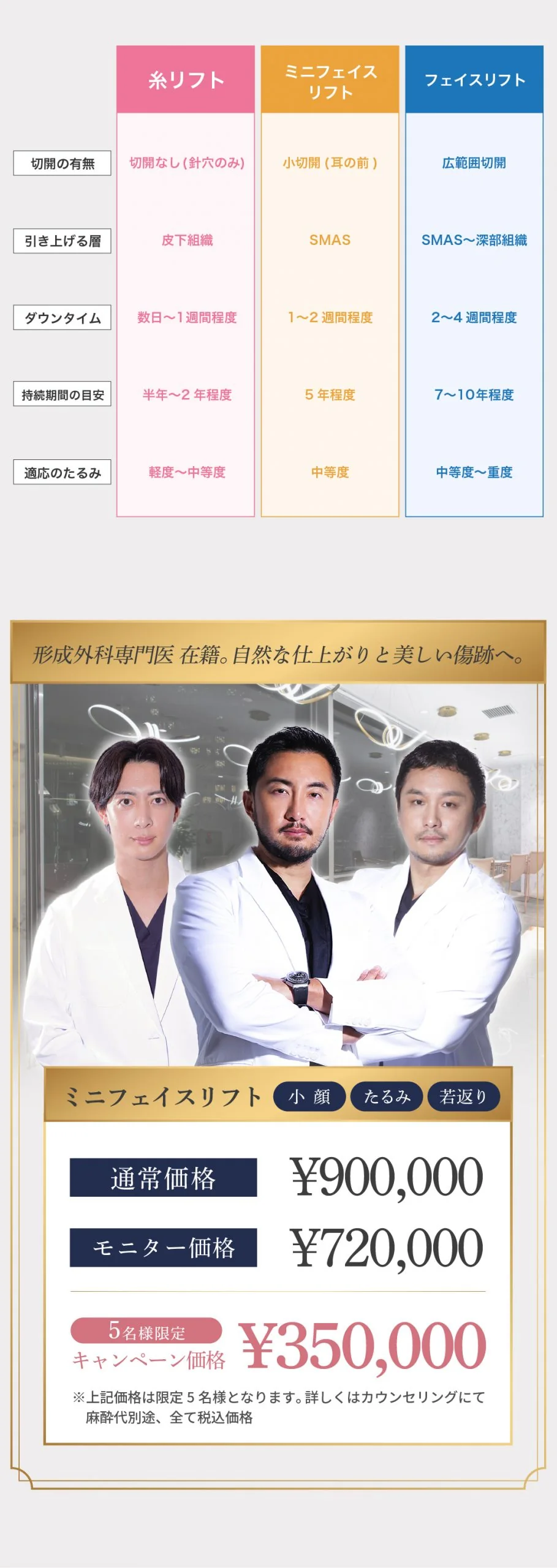 【期間限定】 ミニフェイスリフトキャンペーン