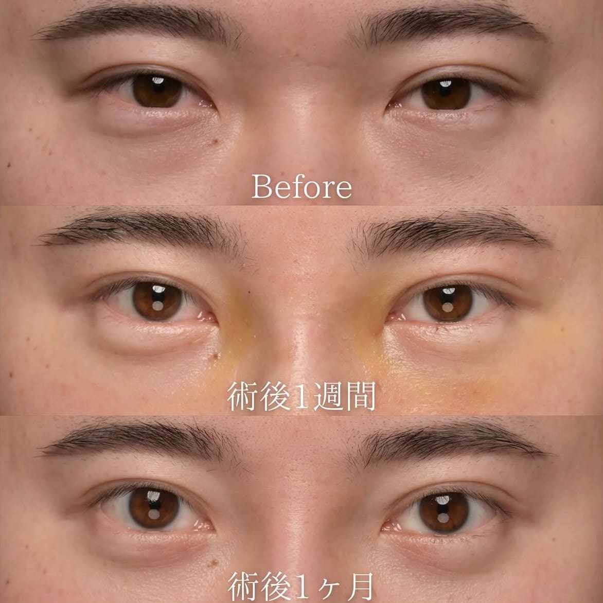 裏ハムラ法のビフォーアフターの写真