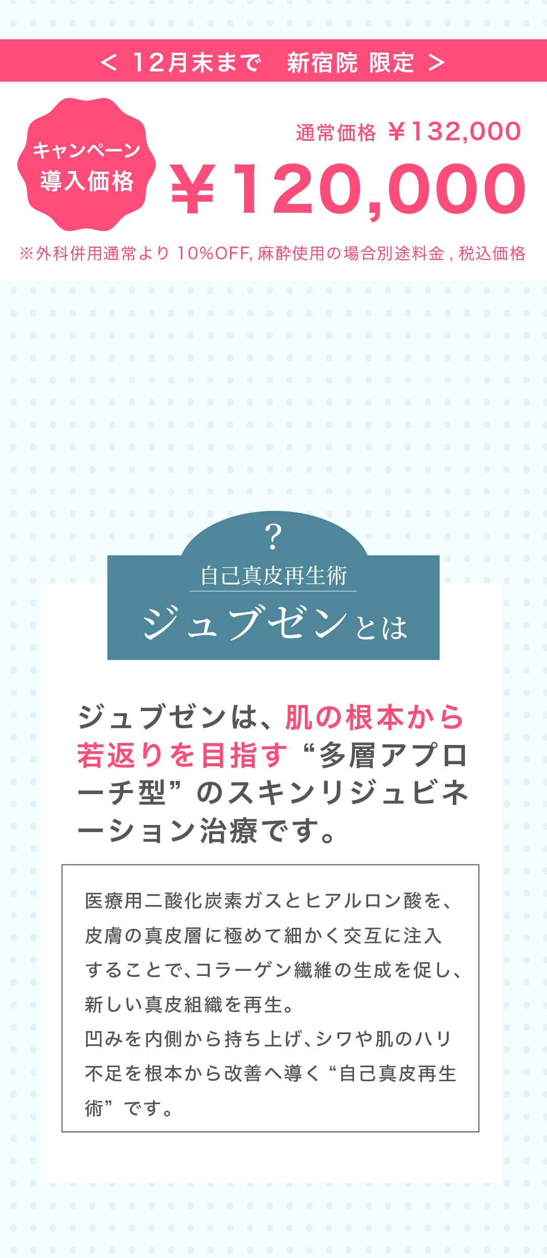 自己真皮再生術】ジュブゼン新導入！ - ゼティスビューティー