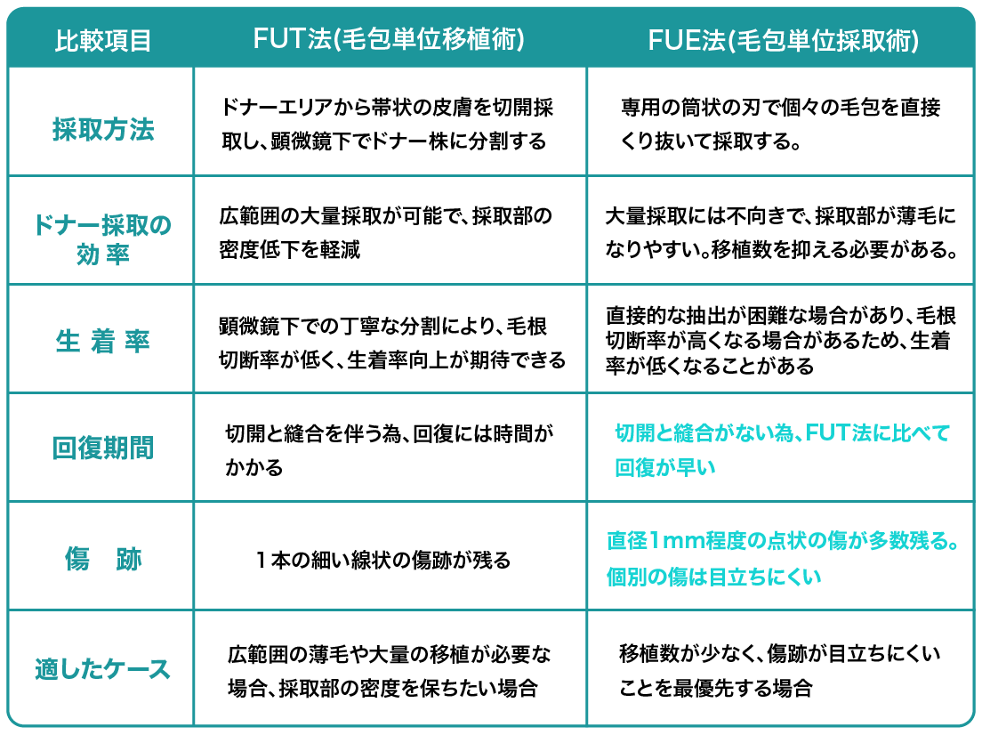 比較表